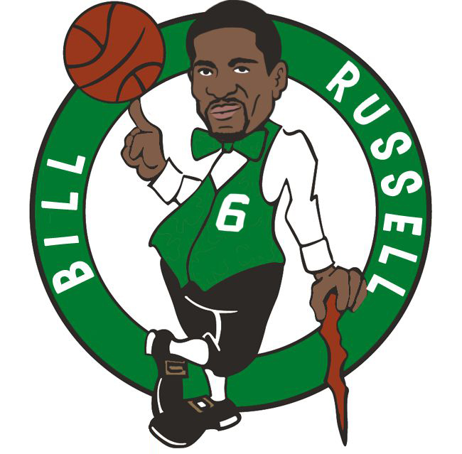 Boston Celtics Bill Russell Logo iron on transfers